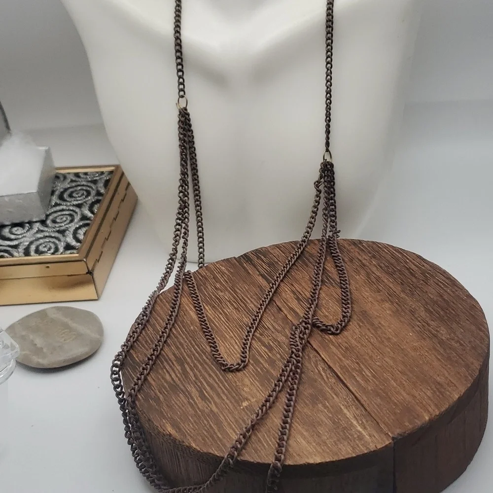 N3108 southwestern copper draping necklace cowgirl wardrobe‎ staple piece ✨️